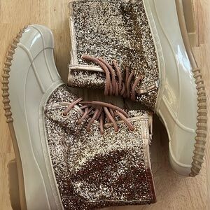 Sugar Gold Glitter Winter Boots